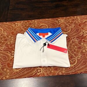 Redvanly Men’s Large Mael Bright White Performance Polo MSRP $110